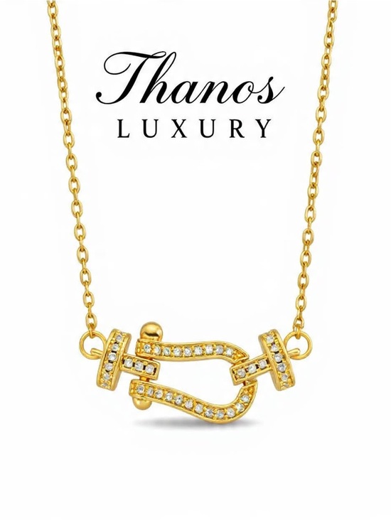 Elegant Gold Watch and Necklace Set